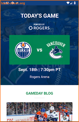 Vancouver Canucks screenshot