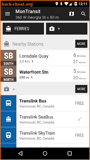 Vancouver Transit Ferry - MonTransit screenshot