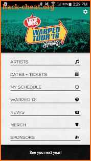 Vans Warped Tour Official App screenshot