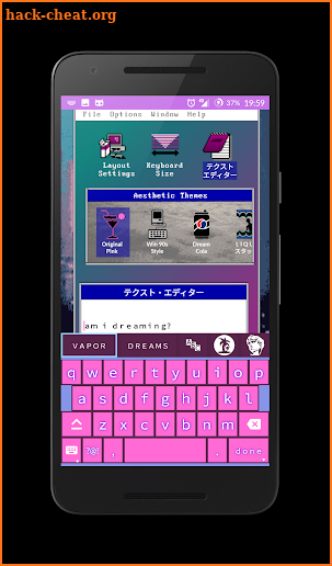 VAPORWAVE Keyboard Ω screenshot