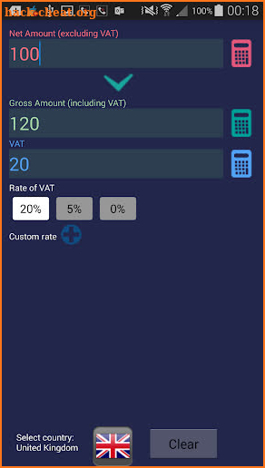 VAT Calculator screenshot