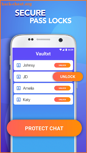 Vaultxt secure chat: passcode lock private message screenshot