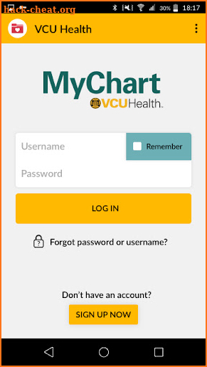 VCU Health MyChart screenshot