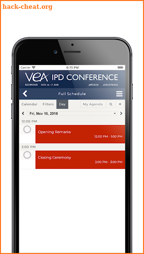 VEA Events screenshot