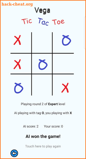 Vega Tic Tac Toe screenshot