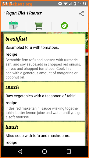 Vegan Diet Planner screenshot
