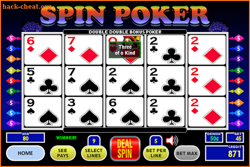 Vegas Casino Spin Poker screenshot