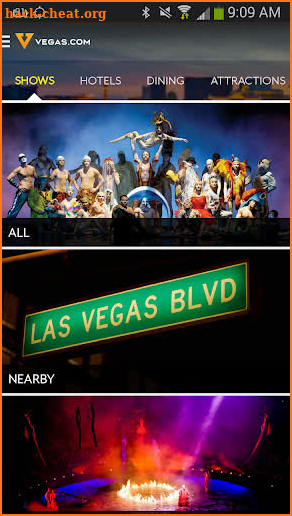 Vegas.com screenshot