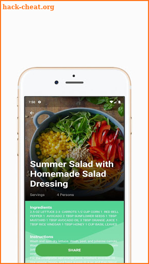 Vegetarian Recipes Free app screenshot