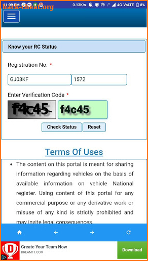 Vehicle Info (Vehicle Registration) All India-RTO screenshot