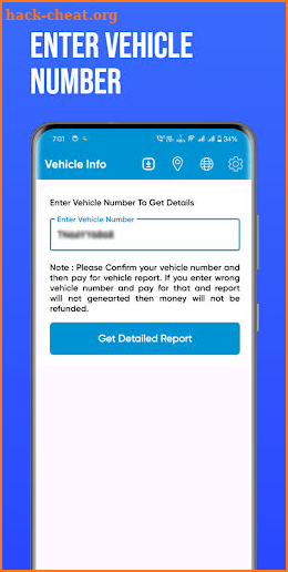 Vehicle Information App screenshot