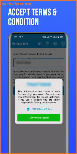 Vehicle Information App screenshot