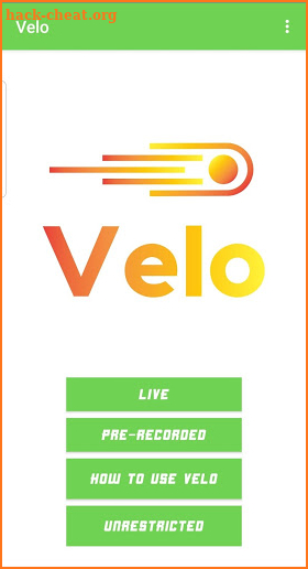 Velo screenshot