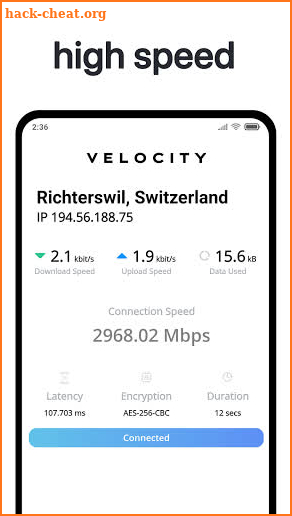 Velocity VPN - Unlimited for free! screenshot