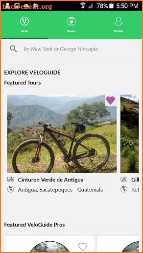 VeloGuide screenshot