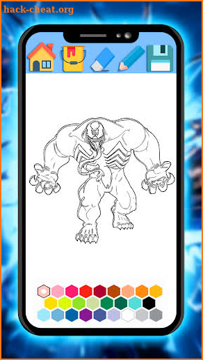 Venom super coloring man hero screenshot