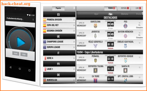 Ver Futbol En Mi celuar guia Partidos En Vivo y HD screenshot