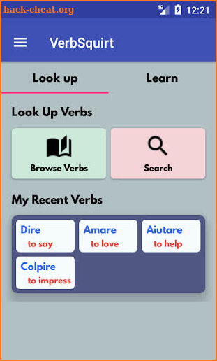 VerbSquirt Italian Verbs screenshot