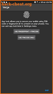 Verge Tor Wallet for Android screenshot