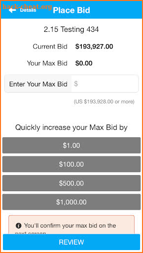 Verifyd Bidder screenshot