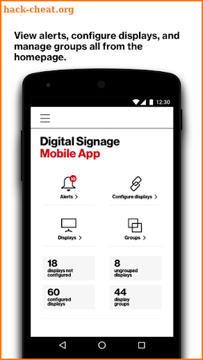 Verizon Digital Signage Mobile App screenshot