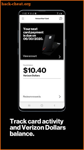 Verizon Visa Card screenshot