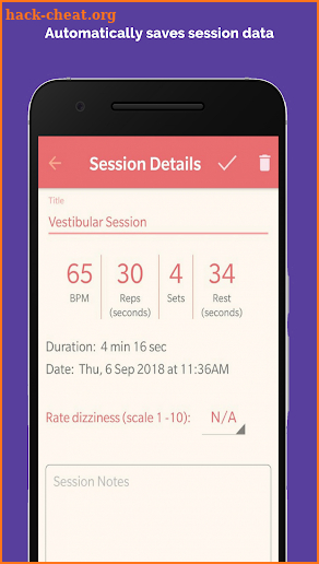 Vestibio - Metronome App for Vertigo Exercises screenshot