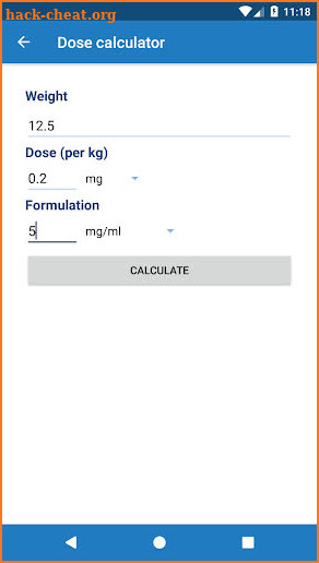 Vet Calculator screenshot