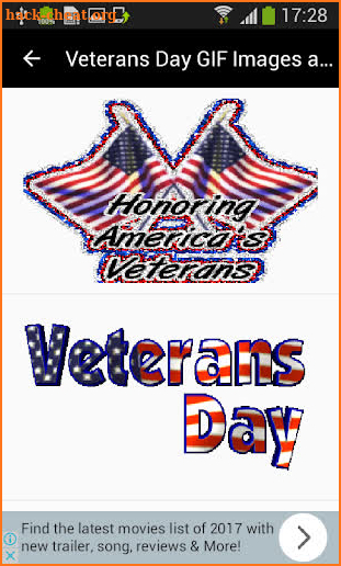 Veterans Day GIF Images and New Messages List screenshot