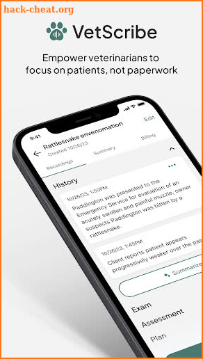 VetScribe screenshot