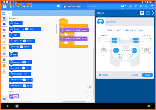 VEXcode IQ Blocks screenshot