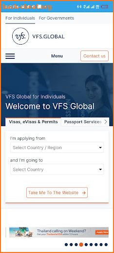 VFS Global - Book Appointment screenshot