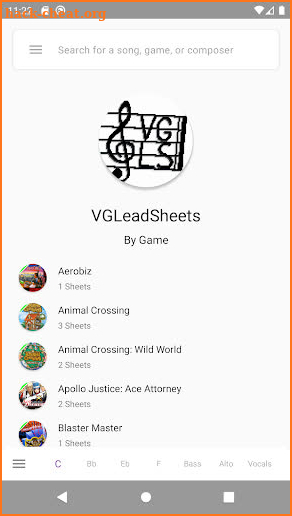 VGLeadSheets screenshot