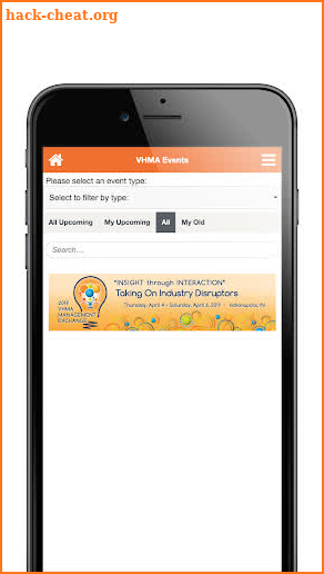 VHMA Events screenshot