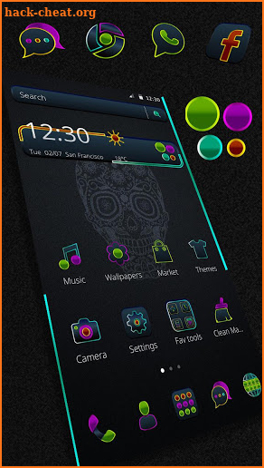 Vibrant Neon Color business Theme screenshot