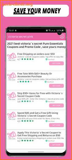 victoria`s secret pink coupons codes screenshot