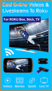 Video & TV Cast + Roku Remote & Movie Stream App screenshot