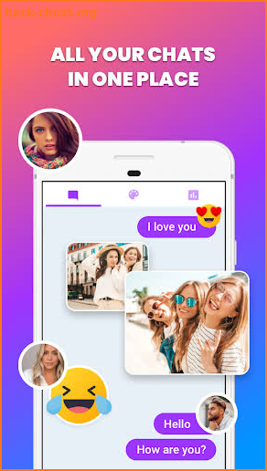 Video Call, Chat, Text message screenshot