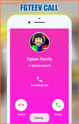 Video Call FGTEEV Family Call Video simulation screenshot