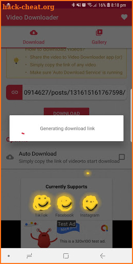 Video Downloader for FaceBook and Tik Tok Video screenshot