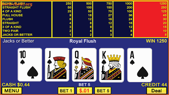 Video Poker Casino Games screenshot