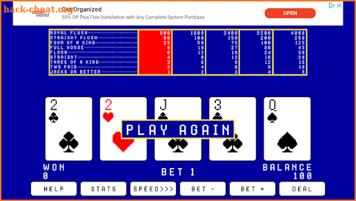 Video Poker - Jacks Or Better screenshot