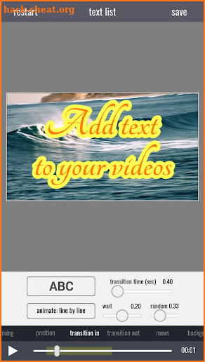 Video Text Editor screenshot