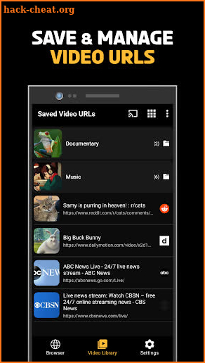 Video URL Player & Library PRO screenshot