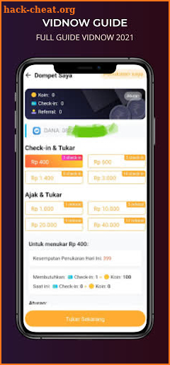 Vidnow Penghasil Uang Dana Guide screenshot