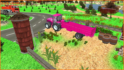 Village Tractor Games:Chained Tractor Offroad Game screenshot