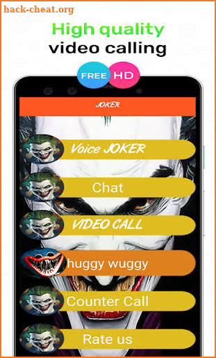 Villain Hero joker video call screenshot