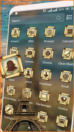 Vintage Eiffel Tower Launcher Theme screenshot