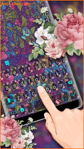 Vintage Floral Keyboard Theme screenshot