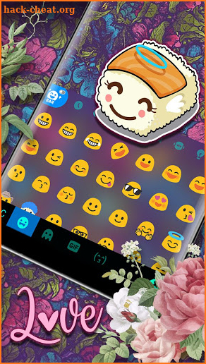 Vintage Floral Keyboard Theme screenshot